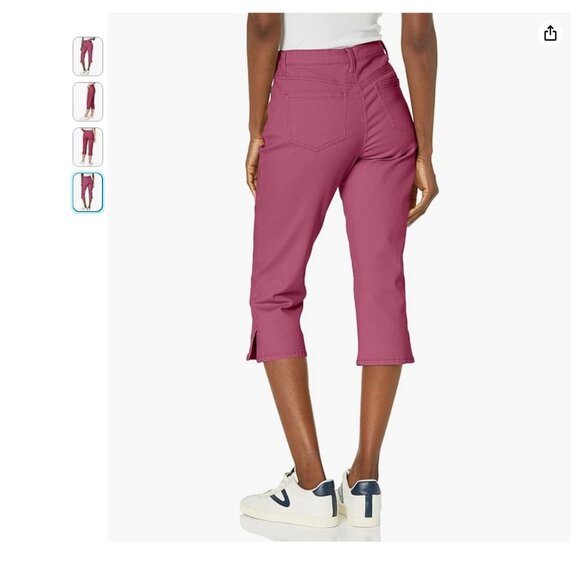 Gloria Vanderbilt Women's Amanda Capri Jeans Mauve Pink W28-29 NWT! - Picture 4 of 14